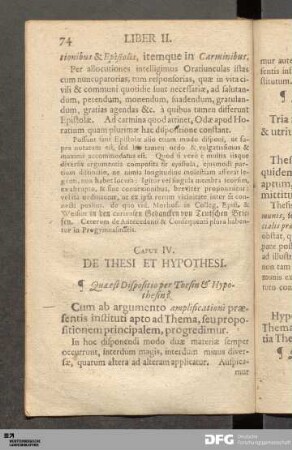 Caput IV. De Thesi Et Hypothesi.
