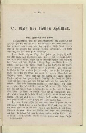V. Aus der lieben Heimat.