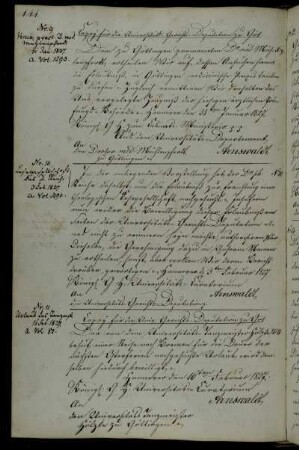 Approbation des Mediziners Doktor Mühlenpforth.