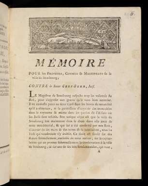 1-13, Mémoire Pour les Préteurs, Consuls & magistrats ...