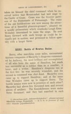XXXI. Battle of Newton Butler