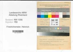 Entnazifizierung Heinrich Friedrichsmeier , geb. 09.08.1896 (Lehrer)