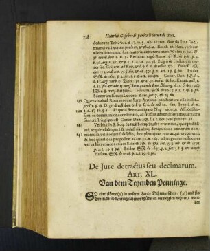 De Jure detractus seu decimarum. Art. XL.