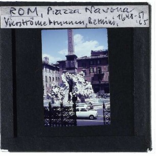 Rom, Fontana dei Quattro Fiumi / Vierströmebrunnen,Rom, Piazza Navona