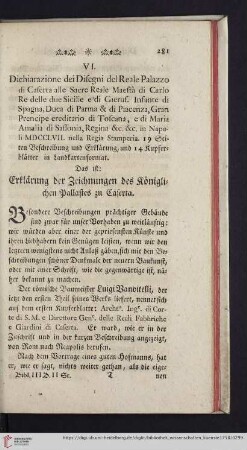 3: [Rezension von: Dichiarazione del Disegni del Reale Palazzo di Caserta. Napoli, 1757]