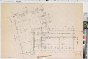 Soest (Soest) Erweiterung des Staatlichen Archigymnasiums Grundriß Erdgeschoß (1968) 1 : 50 75 x 111,5 Zeichnung Staatshochbauamt Soest