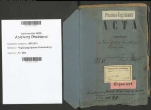 In- und Ausländer, die der Teilnahme an politischen Umtrieben verdächtigt sind. Specialia Bd. 15