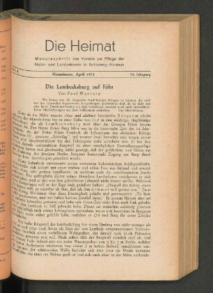 Die Lembecksburg auf Föhr