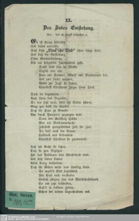 Des [Linkischen] Bades Entstehung
