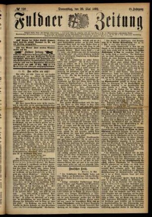 Ausgabe vom Donnerstag, den 26. Mai 1892.