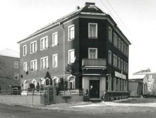 Radebeul. Wohnhaus mit Restaurant "Taiwan", Gartenstraße 75/Ecke Seestraße (um 1900). Eckansicht