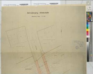 Bahnübergang Hördenstraße: Lageplan, M. 1:100 Stnr.: 13, Iwü, Bunr.: 17, Blnr.: 1