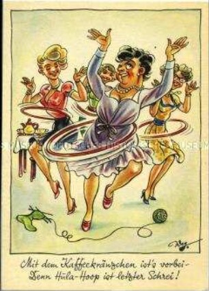 Karikatur zur Hula Hoop-Begeisterung