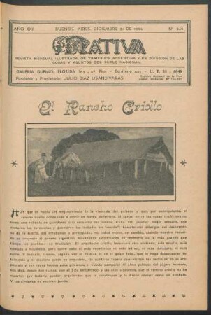 El rancho criollo