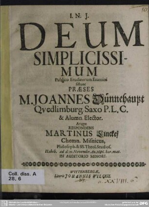 Deum simplicissimum