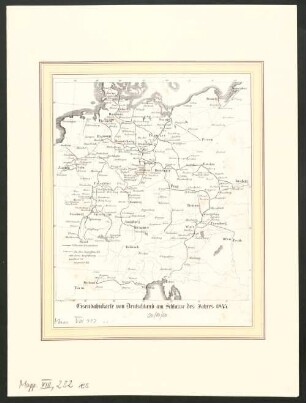 Eisenbahnkarte von Deutschland am Schlusse des Jahres 1845