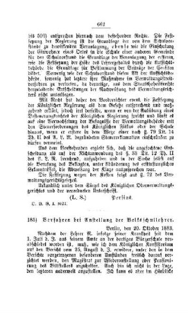 Verfahren bei Anstellung der Volksschullehrer : [V. Volksschulwesen]