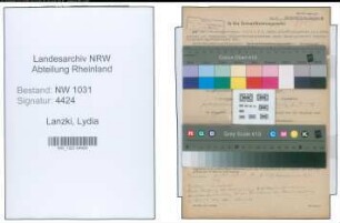 Entnazifizierung Lydia Lanzki , geb. 11.06.1906 ()