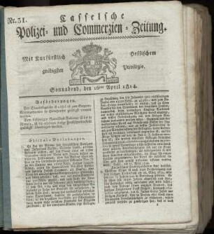 Nr. 31, Sonnabend den 16ten April. 1814