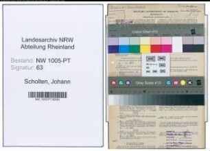 Entnazifizierung Johann Scholten , geb. 20.05.1905 (Postschaffner)