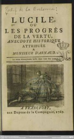 Lucile, Ou Les Progrès De La Vertu, Anecdote Historique