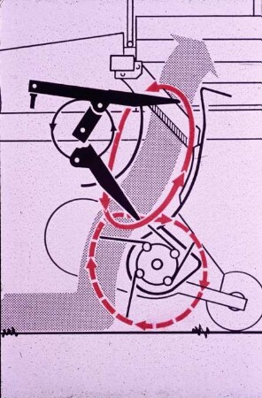 Schemazeichnung: Erntetechnik, Ladewagen, Förderrotor