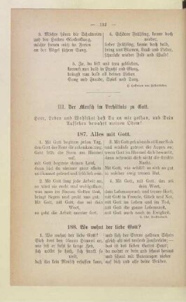III. Der Mensch im Verhältnis zu Gott