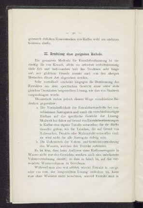 III. Ermittlung einer geeigneten Methode.