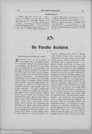 Die Parochie Hochkirch
