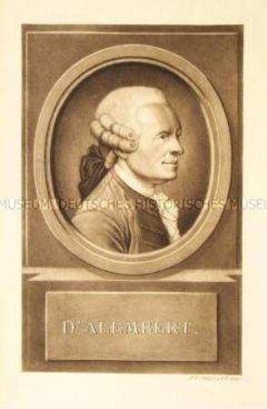 Porträt des französischen Philosophen und Mathematikers D'Alembert
