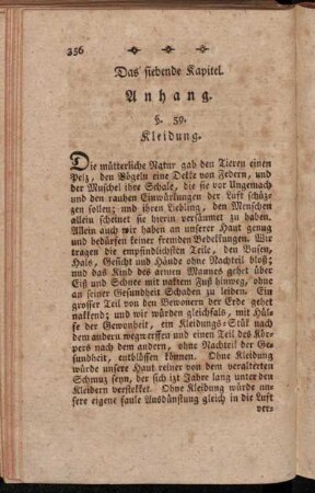 Das siebende Kapitel. Anhang.