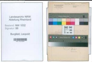 Entnazifizierung Leopold Burgfeld , geb. 12.04.1889 (Oberleutnant)