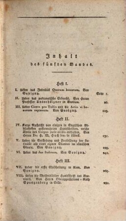 Zeitschrift für geschichtliche Rechtswissenschaft. 5, 5. 1823/25 (1825)