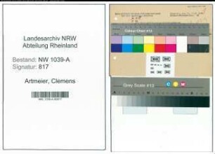 Entnazifizierung Clemens Artmeier , geb. 00.00.0000 (Vermessungstechniker)