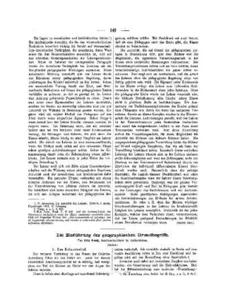 Die Einführung der geographischen Grundbegriffe : (Schluß)