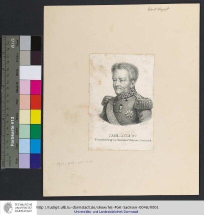 Carl August : Grossherzog zu Sachsen-Weimar-Eisenach