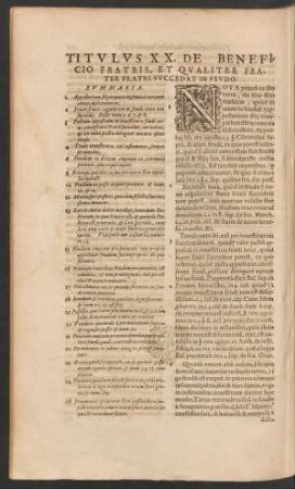 Titulus XX. De Beneficio Fratris, Et Qualiter Frater Fratris Succedat In Feudo.