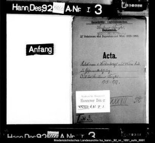 Relationen von Huldebergs aus Wien betreffend die braunschweig-lüneburgische Gesamtbelehnung Vgl. auch Bestell-Nr. 1922