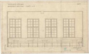 Fischer, Theodor; München - Westend, Bergmannstr.; Ledigenheim - Alkoholfreie Gastwirtschaft (Schnitt)