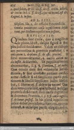 Ad L.LXXI. Ulpian. lib. 2. de officio Proconsulis