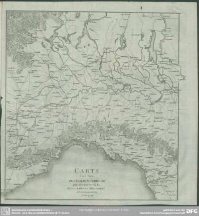 Carte d'une Partie De l'Italie Superieure