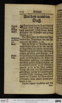 Aus dem neundten Buch