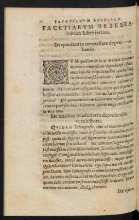 Facetiarum Bebelianarum Liber tertius.
