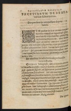 Facetiarum Bebelianarum Liber tertius.