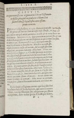 Capt IV. In quo recensentur argumenta e Nouo Testamento desumpta [...]