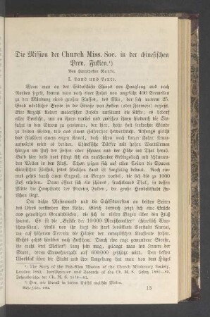 Die Mission der Church Miss. Soc. in der chinesischen Prov. Fukien