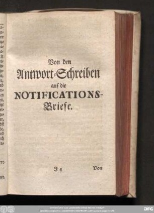Von den Antwort-Schreiben auf die Notifications-Briefe.