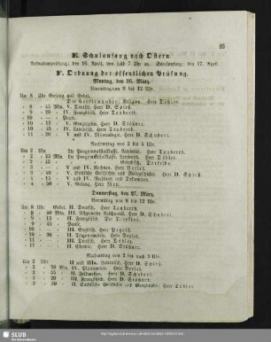 E. Schulanfang nach Ostern