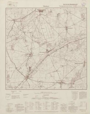 2751 Penkun, Topographische Karte 1:25000 (4cm - Karte)