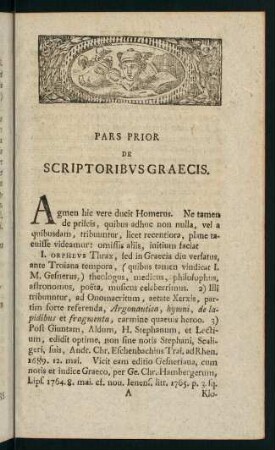 1-156, Pars prior de scriptoribus graecis
